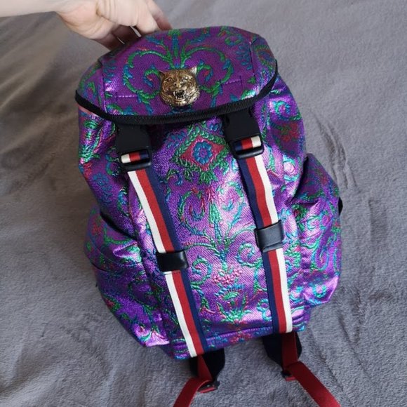 Gucci backpack with gold tiger hardware - Picture 3 of 13